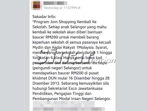 baucar anak selangor