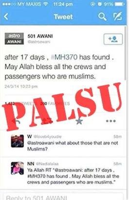 mh370 selamat palsu twitter
